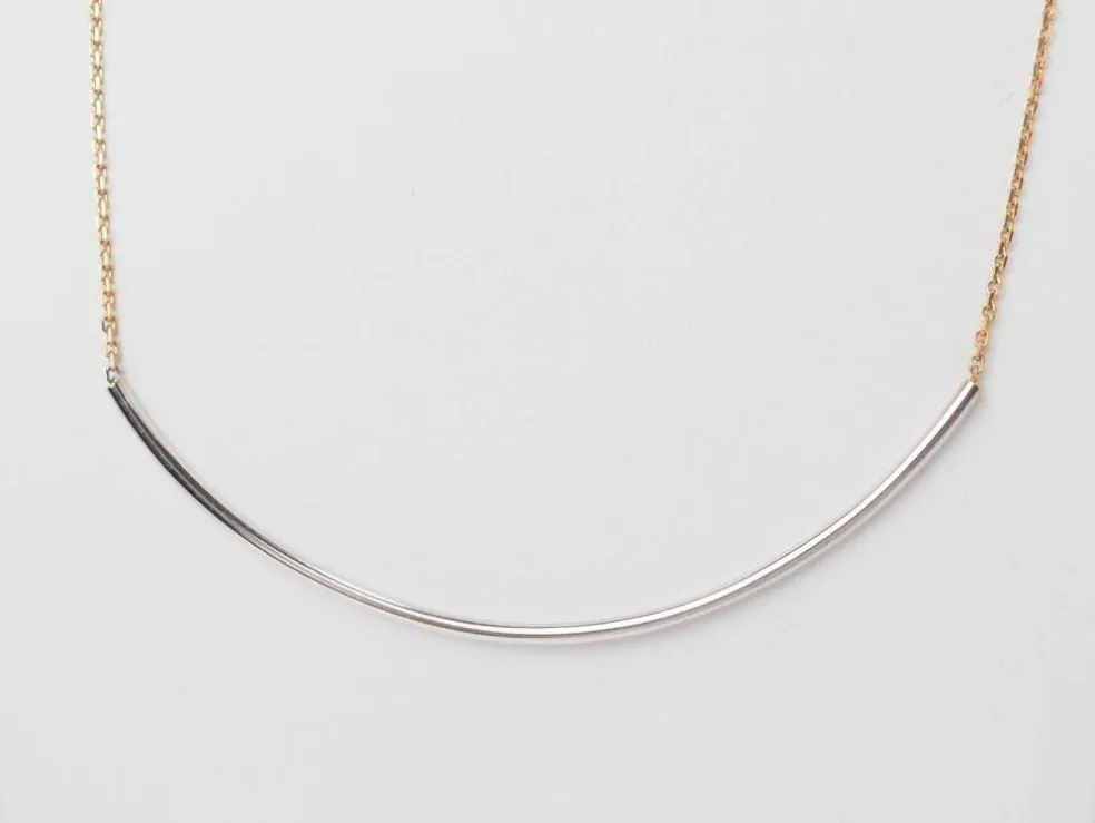 Collier arc en or bicolore