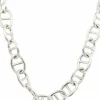 COLLIER ARGENT MAILLE MARINE