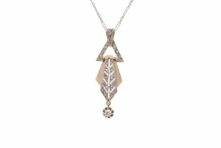 Collier Art Déco diamants en or blanc