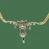 Collier art déco or jaune platine diamant, saphirs