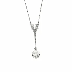 Collier Art Déco Platine et Diamant