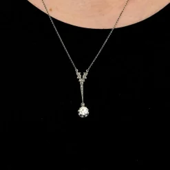 Collier Art Déco Platine et Diamant