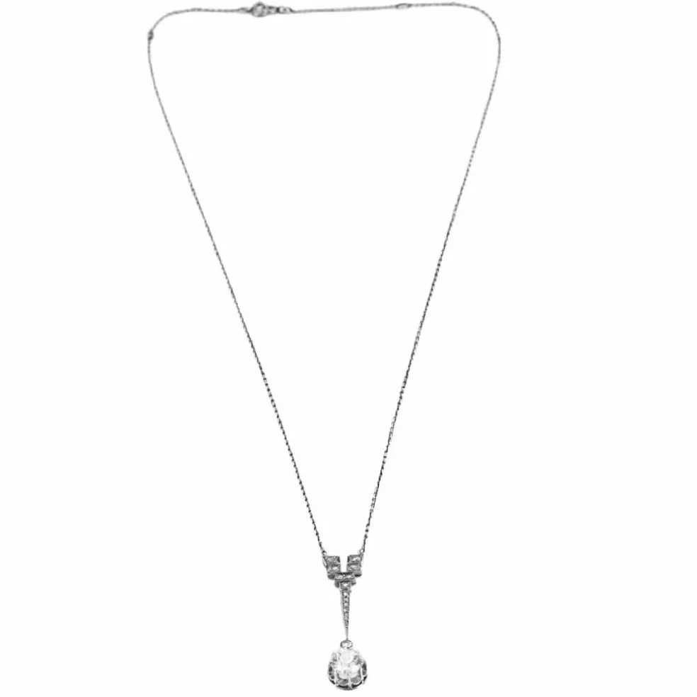 Collier Art Déco Platine et Diamant