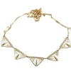 Collier Art Nouveau or jaune, motifs filigranés finement travaillés (circa 1910)