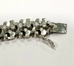 Collier articulé or blanc et diamants 1960