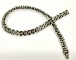 Collier articulé or blanc et diamants 1960