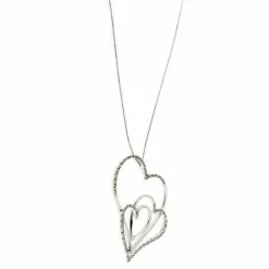 Collier avec coeurs et diamants