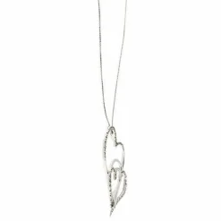 Collier avec coeurs et diamants