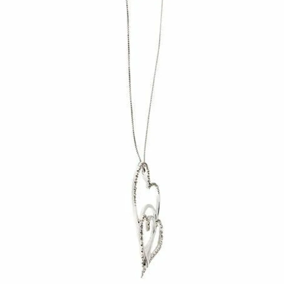 Collier avec coeurs et diamants