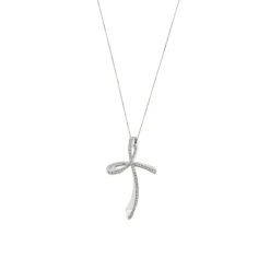 Collier avec croix et diamants