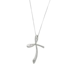 Collier avec croix et diamants
