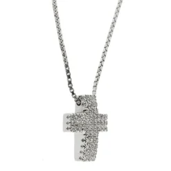 Collier avec croix et diamants