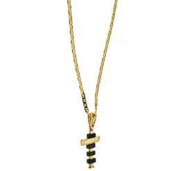 Collier avec croix et onyx
