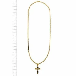 Collier avec croix et onyx