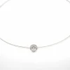 Collier avec diamant solitaire de 0,12 ct