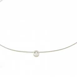Collier avec diamant solitaire de 0,25 ct