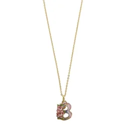 Collier avec pendentif B émaillé