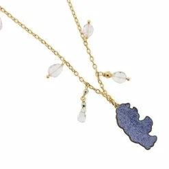 Collier avec pendentif émaillé et pierres précieuses