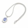Collier avec saphir Ceylan No Heat de 6,80 carats et diamants de 3,10 carats