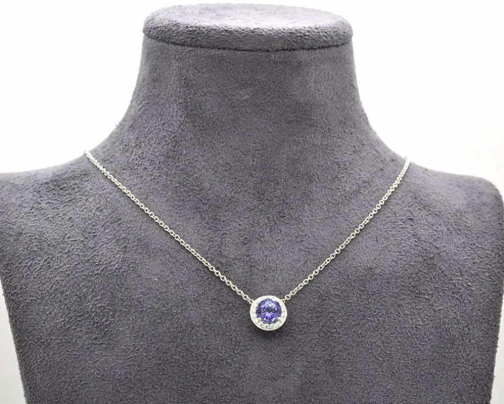 Collier avec tanzanite 1 ct