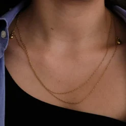 Collier Bayadère en or signé Laurence Oppermann