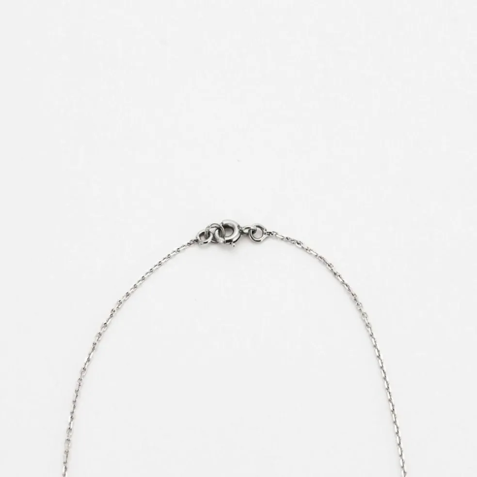 Collier belle époque or blanc diamants