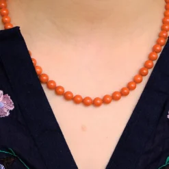 Collier Boules de Corail Or