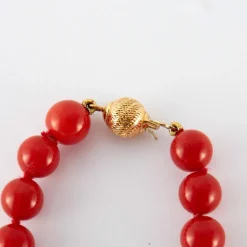 Collier Boules de Corail Or
