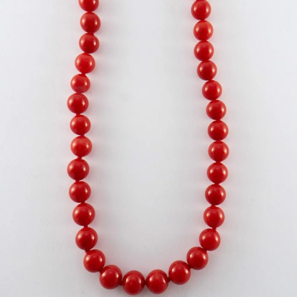 Collier Boules de Corail Or