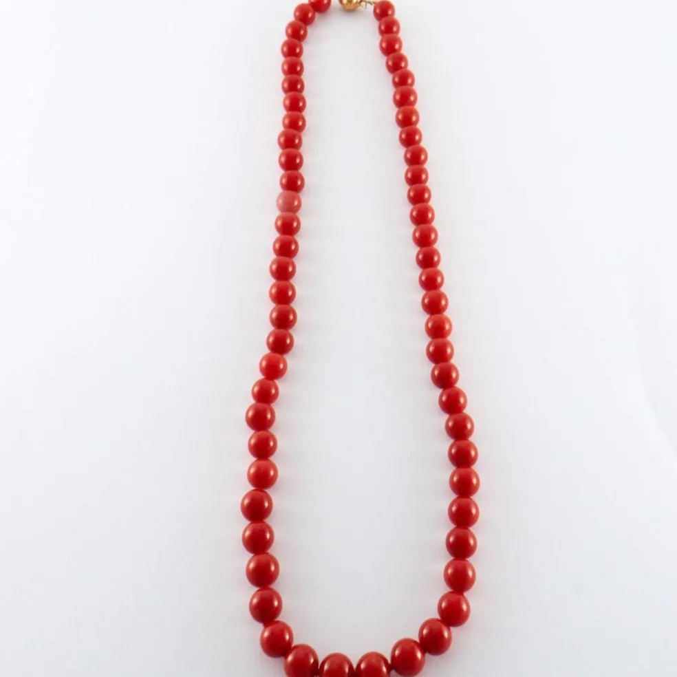 Collier Boules de Corail Or