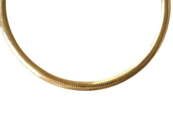 Collier cable en Or Jaune, maille oméga