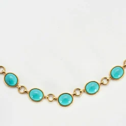Collier cabochons turquoises