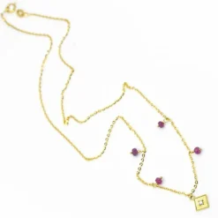 Collier CAMPANILLA en Or et Rubis