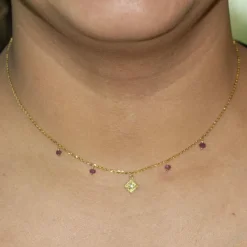 Collier CAMPANILLA en Or et Rubis
