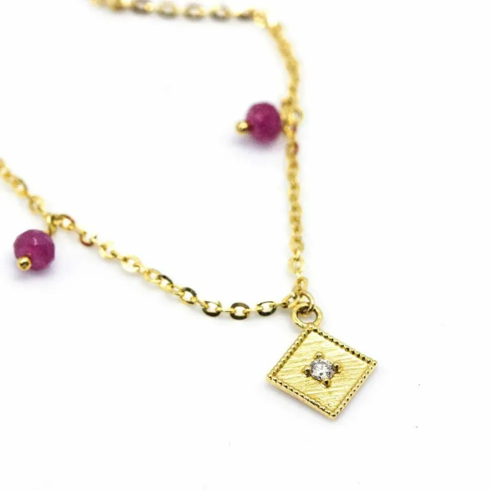 Collier CAMPANILLA en Or et Rubis