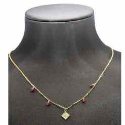 Collier CAMPANILLA en Or et Rubis