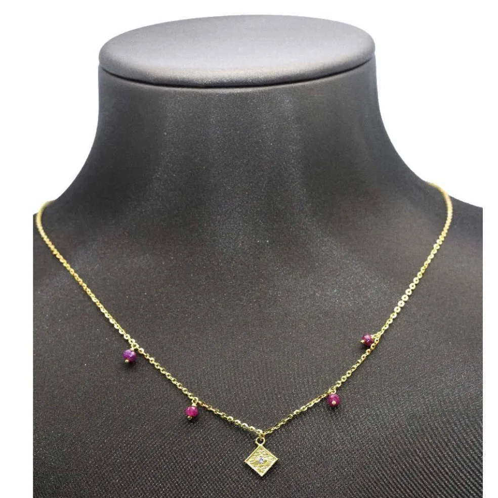 Collier CAMPANILLA en Or et Rubis