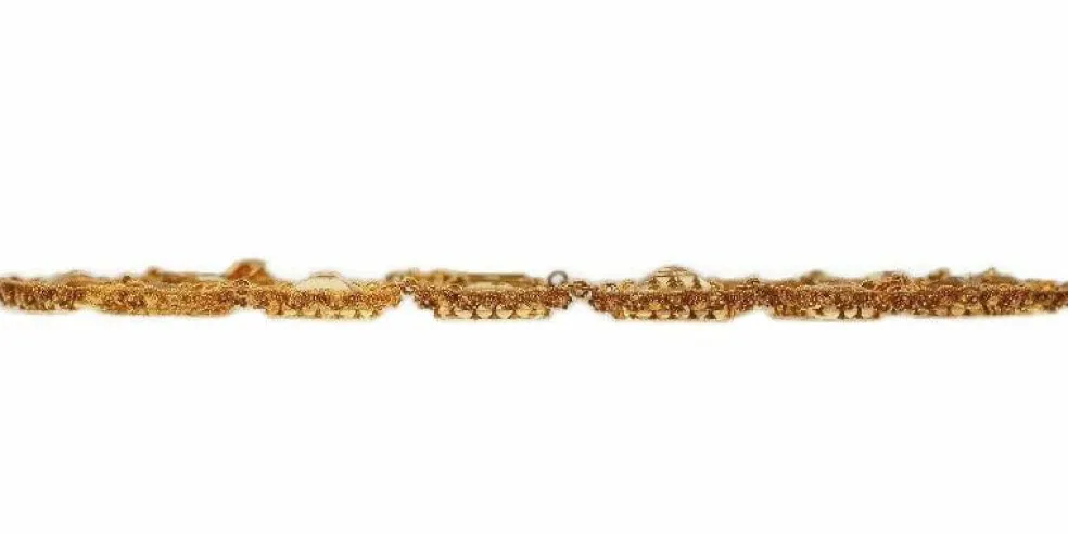 Collier cannetille or, pierres citrines