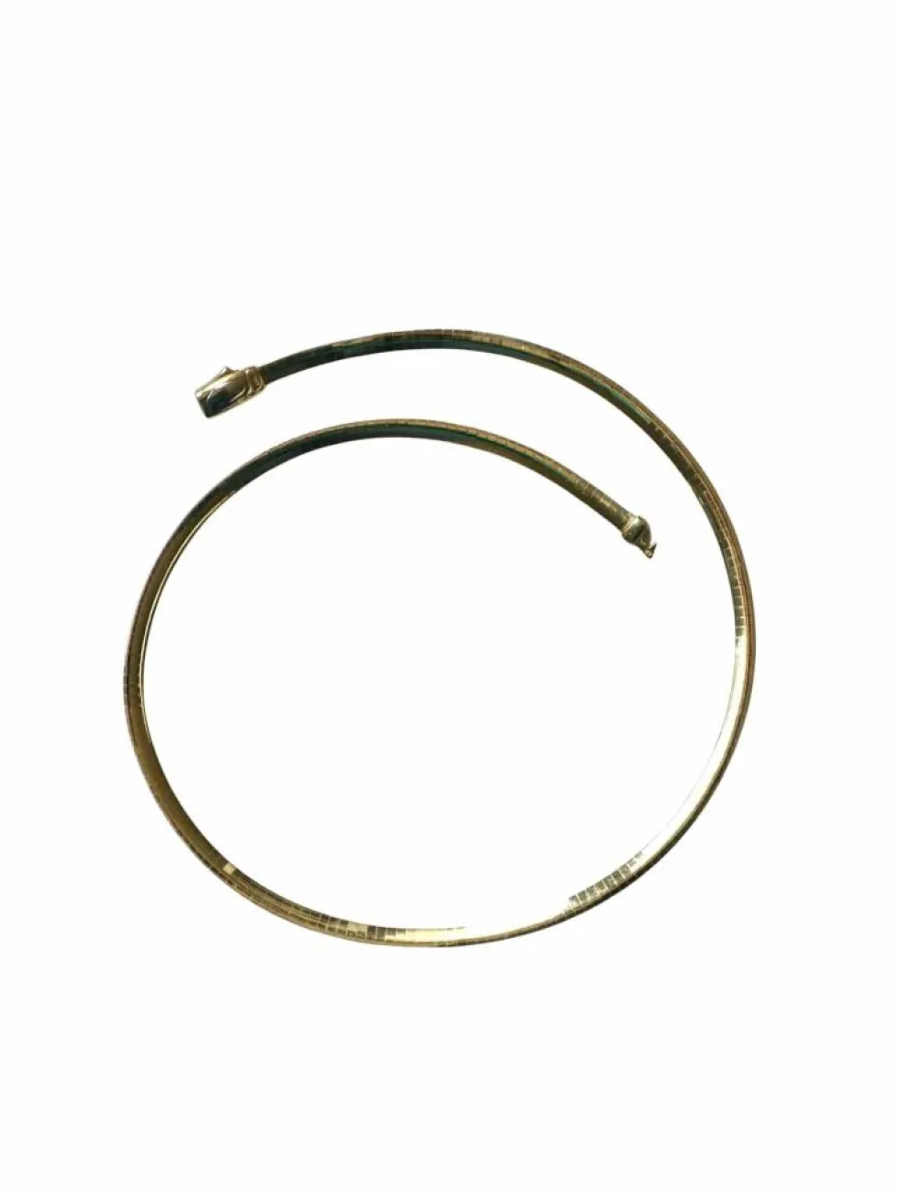 Collier Câble 2 Ors réversible maille oméga