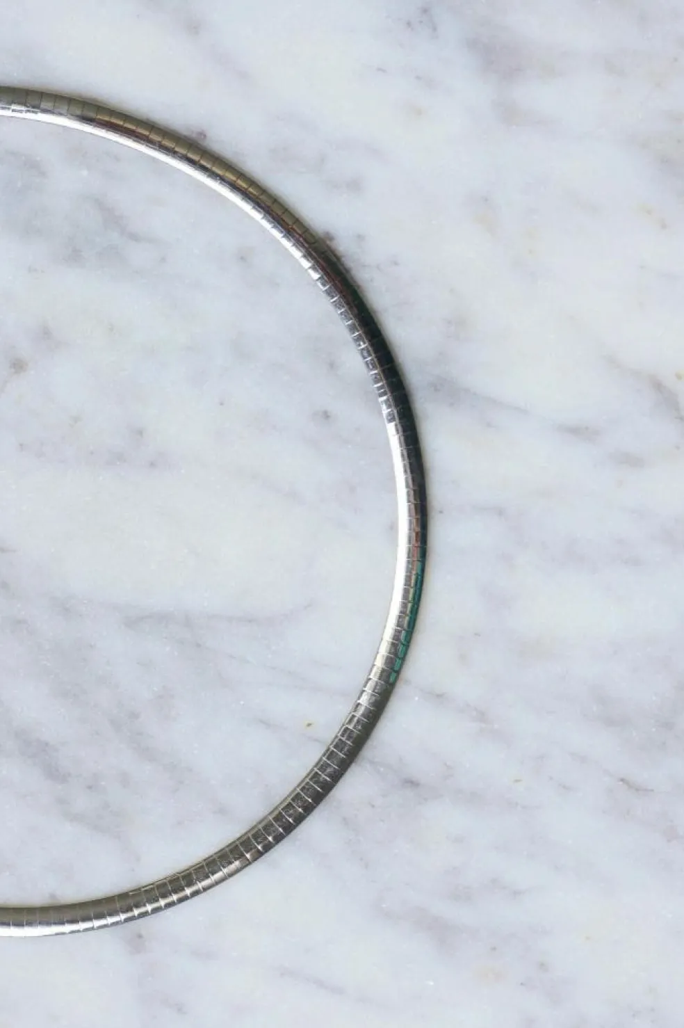 Collier Câble 2 Ors réversible maille oméga