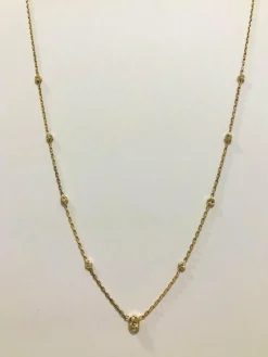 Collier chaine, diamants
