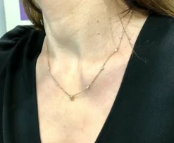 Collier chaine, diamants