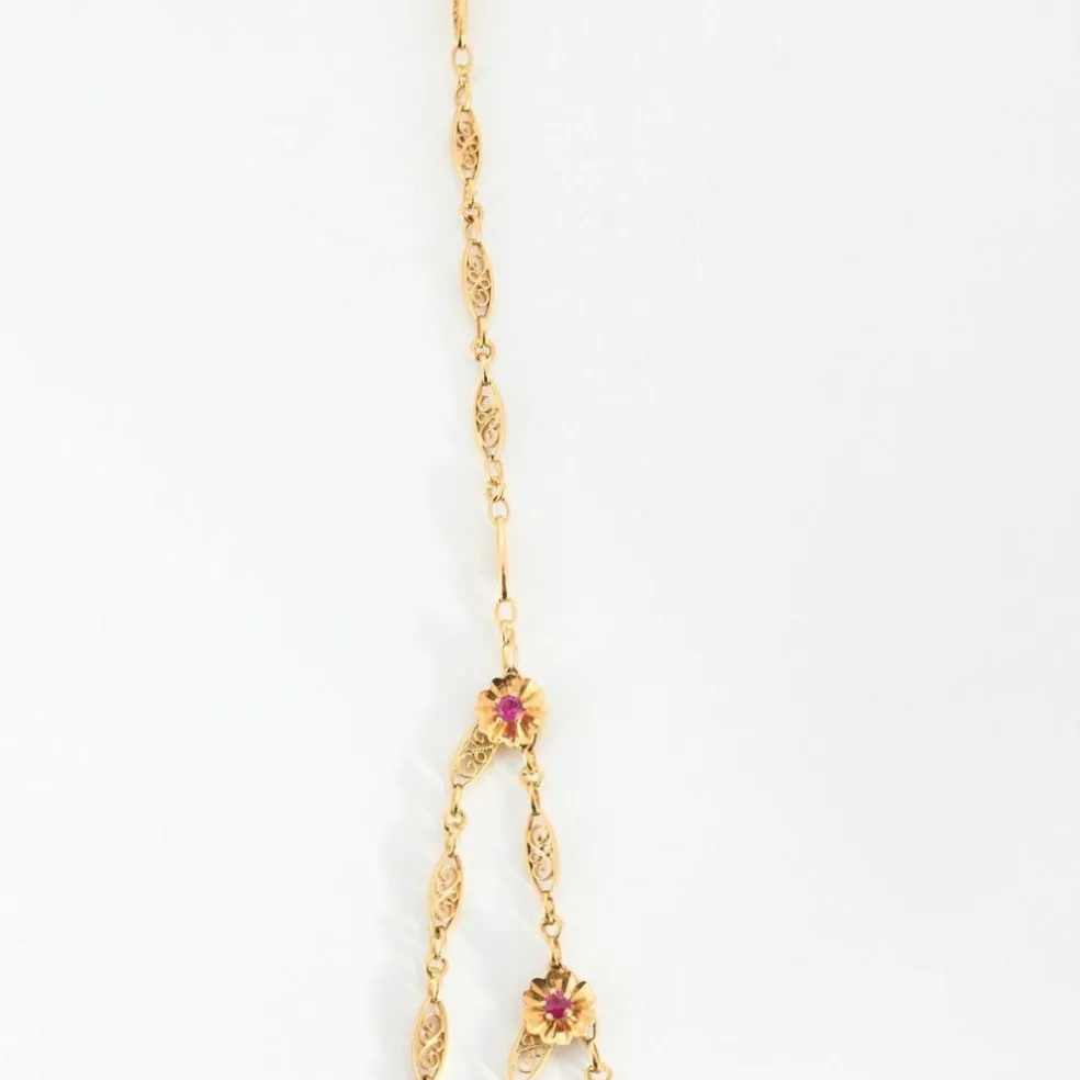 Collier chaine filigrane or jaune
