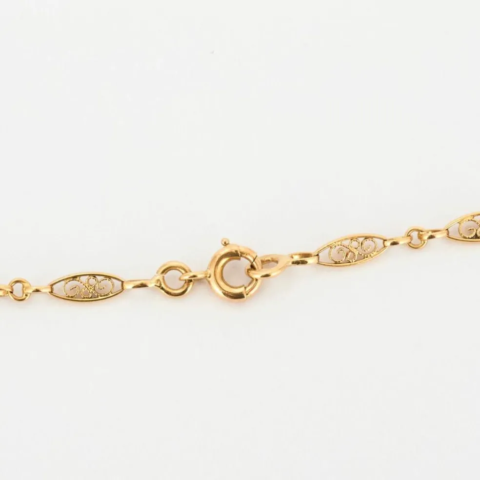 Collier chaine filigrane or jaune