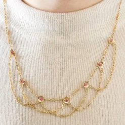 Collier chaine filigrane or jaune