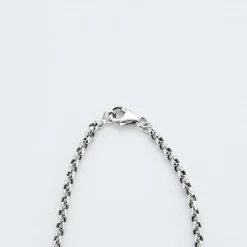 Collier chaine Jaseron or blanc
