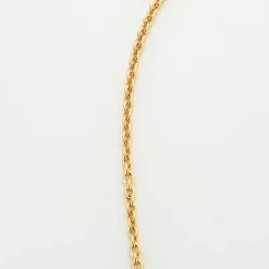 Collier chaine maille jaseron Pleine or jaune