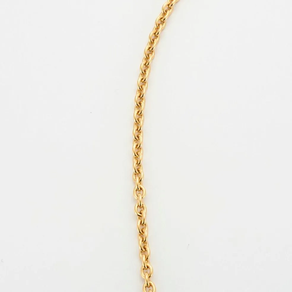 Collier chaine maille jaseron Pleine or jaune