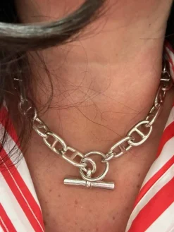 Collier chaine maille marine argent