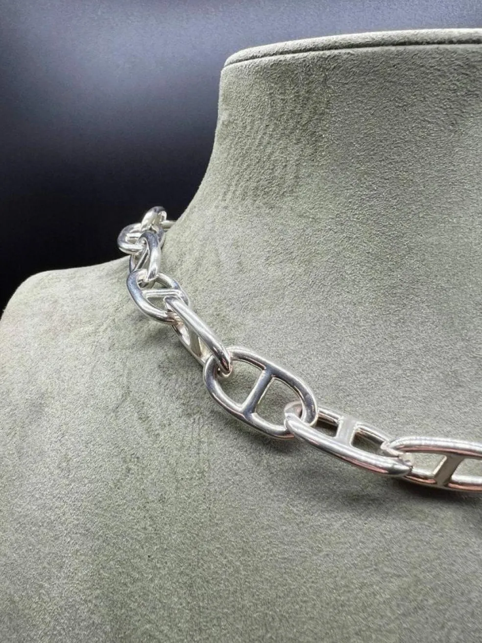 Collier chaine maille marine argent